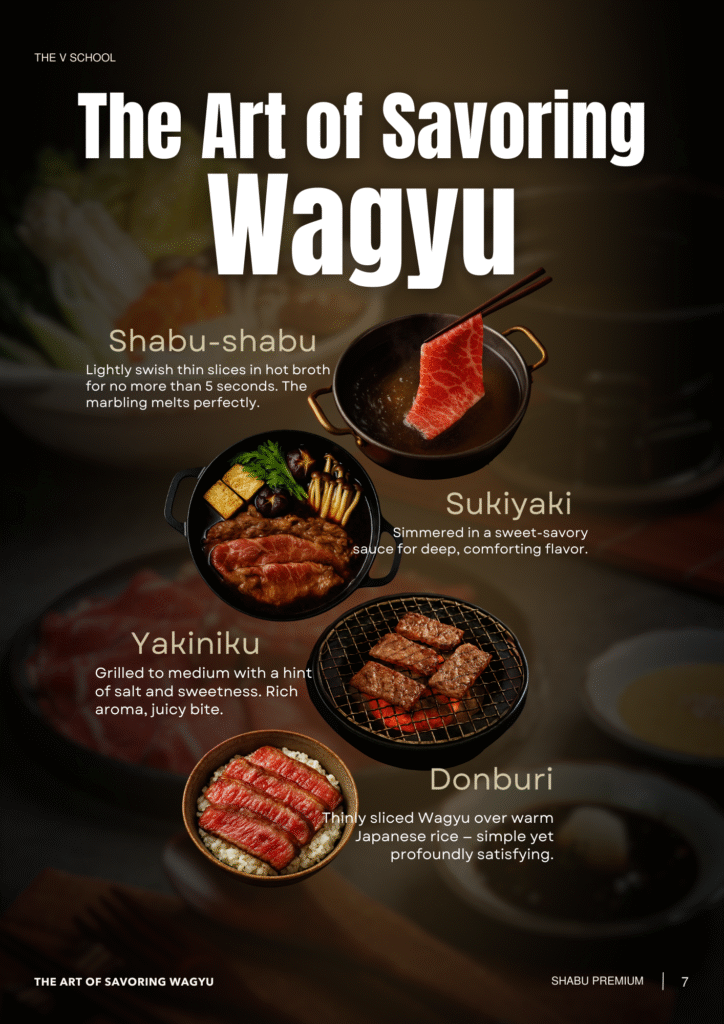 Kagoshima Wagyu A5 The V school เปิด Chef Table เนื้อวากิว ชาบู